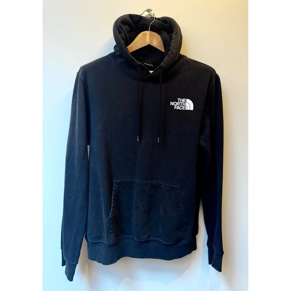 North Face Men's Sz Medium Hoodie Black‎ Logo
